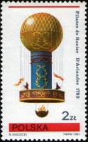 (1981-004) Марка Польша "Воздушный шар (1783)"    Воздушные шары II Θ